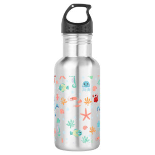 Sea World pattern 532 Ml Water Bottle