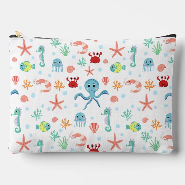 Sea World pattern Accessory Pouch (Front)