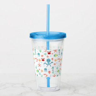 Sea World pattern Acrylic Tumbler