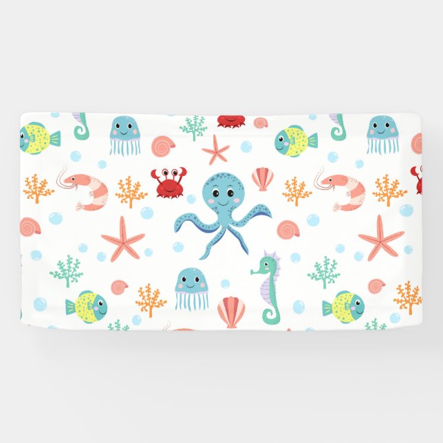 Sea World pattern Banner (Horizontal)