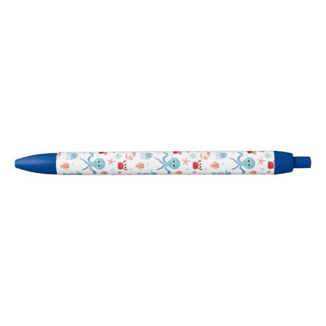 Sea World pattern Black Ink Pen (Front)