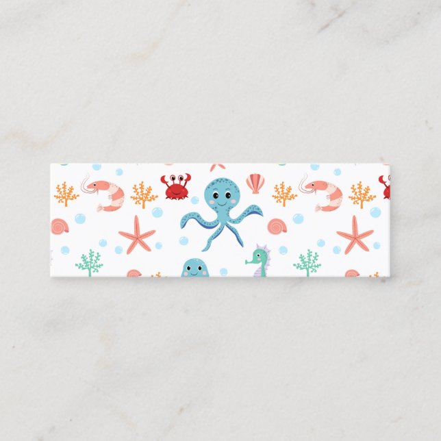 Sea World pattern Calling Card (Front)