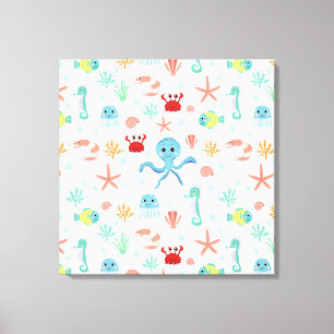 Sea World pattern Canvas Print