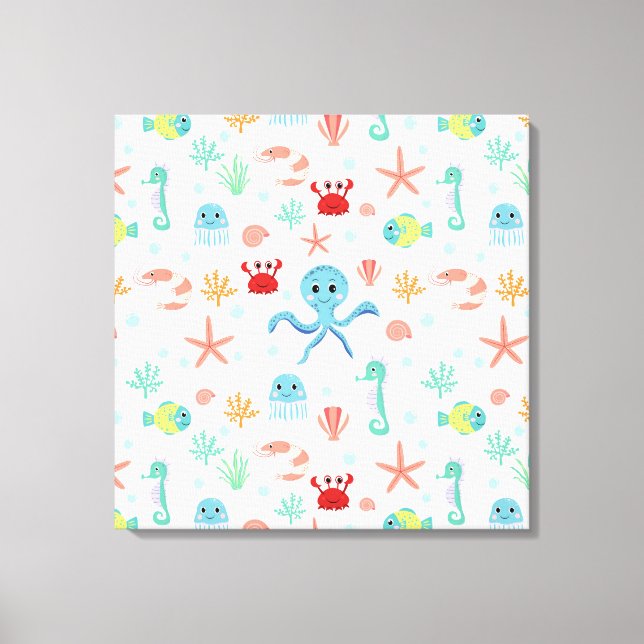 Sea World pattern Canvas Print (Front)