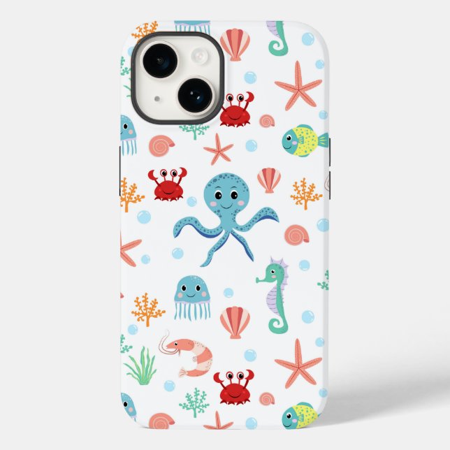 Sea World pattern Case-Mate iPhone Case (Back)