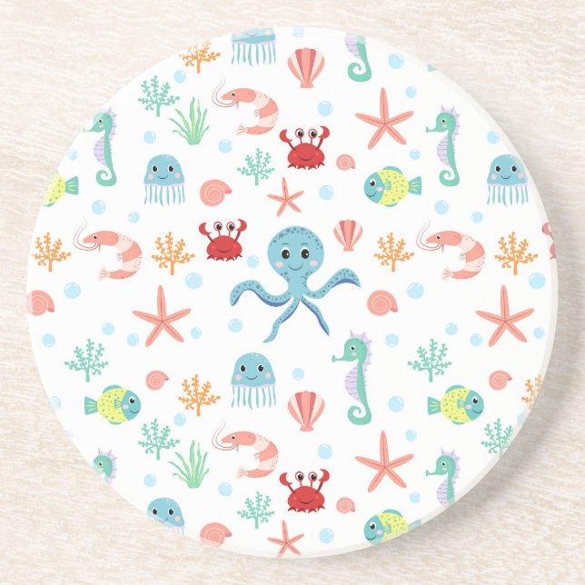 Sea World pattern Coaster (Front)