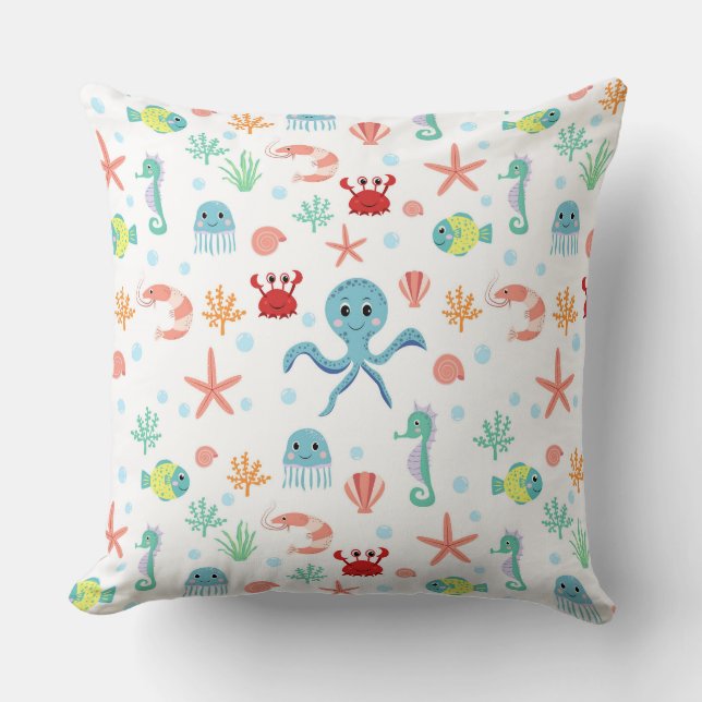 Sea World pattern Cushion (Front)