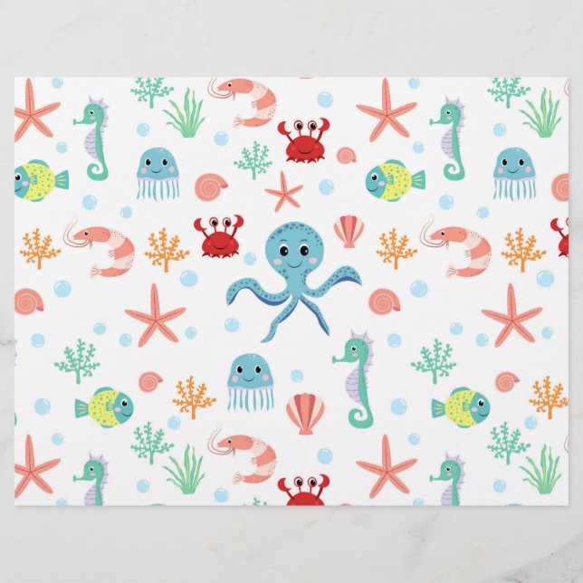 Sea World pattern Custom Letterhead (Front)