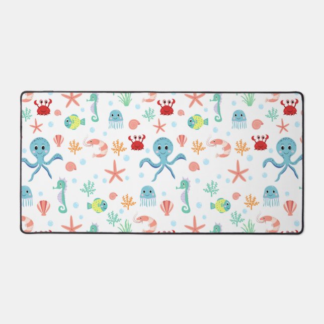 Sea World pattern Desk Mat (Front)