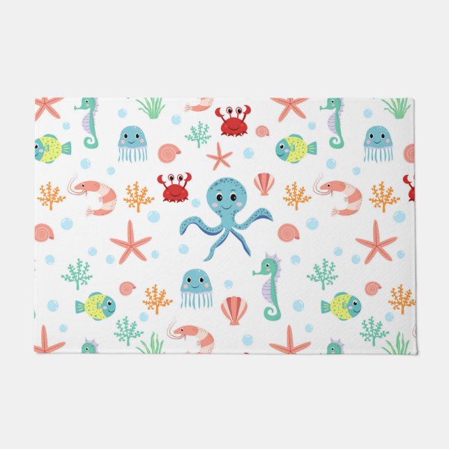 Sea World pattern Doormat (Front)