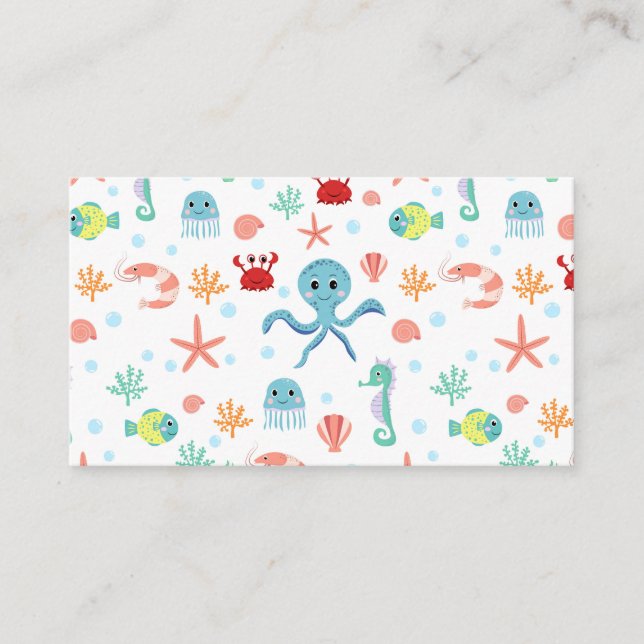 Sea World pattern Enclosure Card (Front)