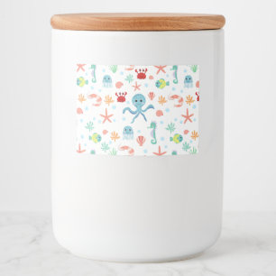 Sea World pattern Food Label