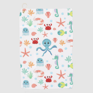 Sea World pattern Golf Towel