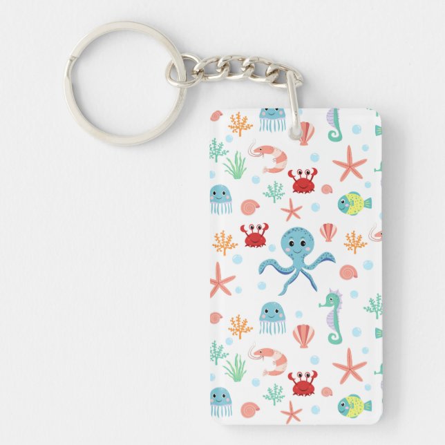 Sea World pattern Key Ring (Front)