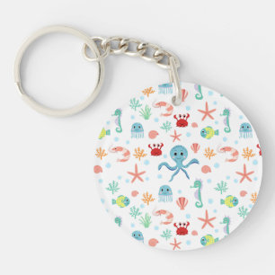Sea World pattern Key Ring