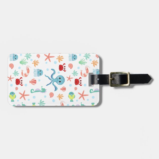 Sea World pattern Luggage Tag (Front Horizontal)