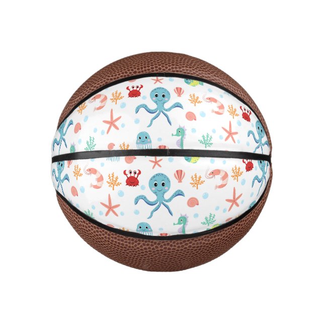 Sea World pattern Mini Basketball (Front)
