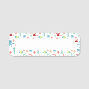 Sea World pattern Name Tag