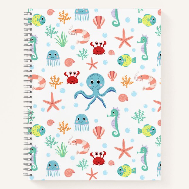 Sea World pattern Notebook (Front)