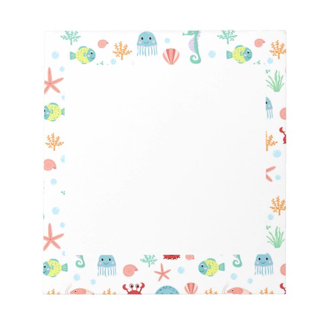Sea World pattern Notepad (Front)