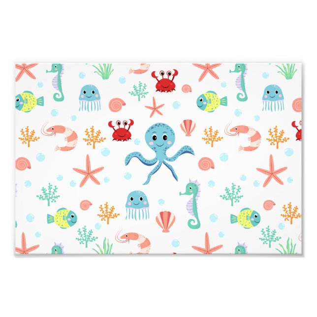 Sea World pattern Photo Print (Front)