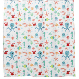 Sea World pattern Shower Curtain