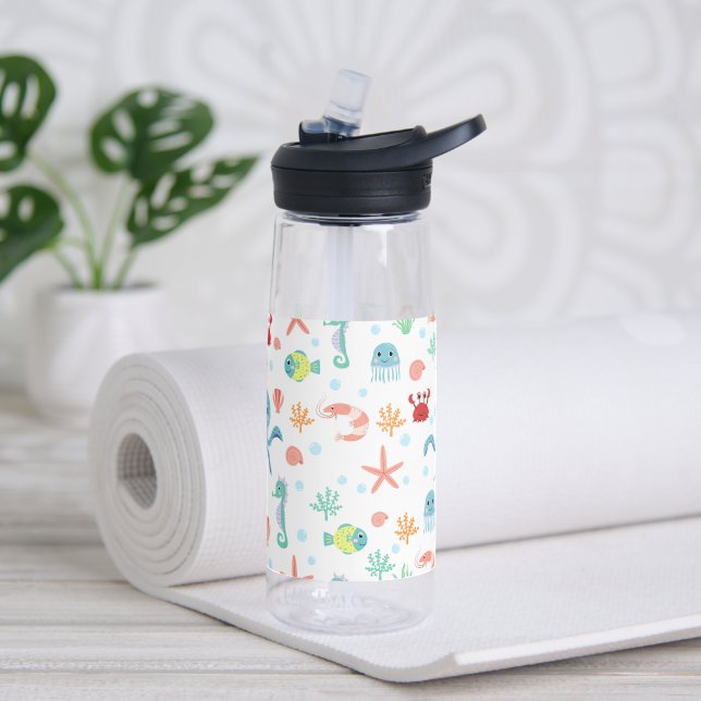 Sea World pattern Water Bottle (Yoga)