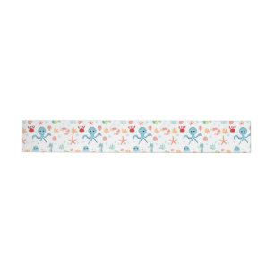 Sea World pattern Wraparound Address Label