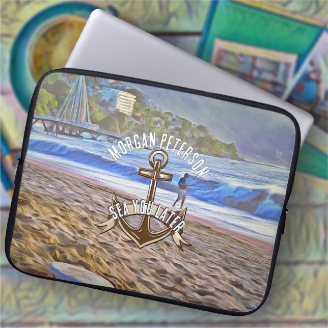 Sea You Later Los Muertos Beach 786 Laptop Sleeve (Creator Uploaded)