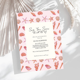Sea You Soon Baby Beach Coastal Baby Shower Invitation