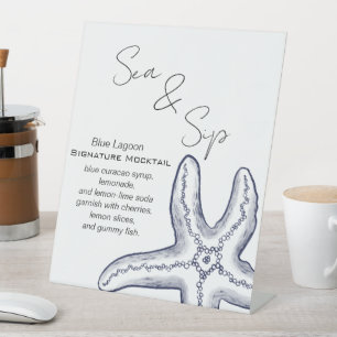 Sea You Soon Baby Beverage Bar Pedestal Sign