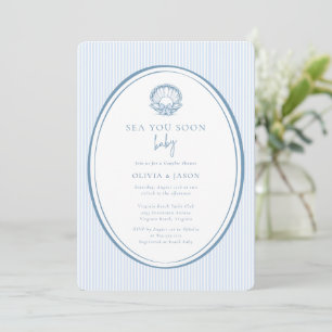 Sea You Soon Baby Coastal Couples Baby Shower Invitation