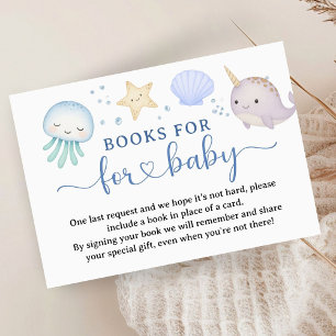 Sea You Soon Baby Shower Book For Baby Enclosure Card
