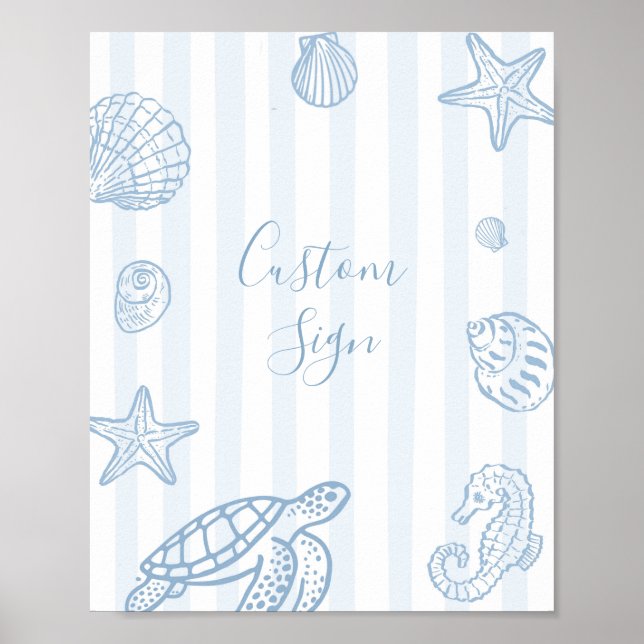 Sea You Soon Baby Shower Custom Sign (Front)
