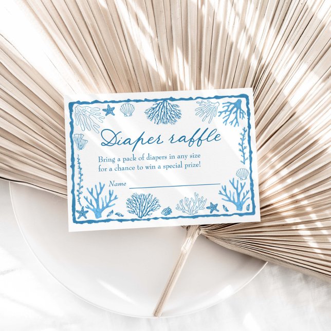 Sea You Soon Baby Shower Diaper Raffle Enclosure Card (Creator Uploaded)