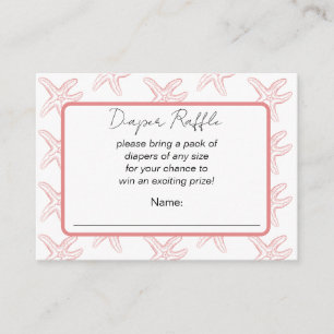 Sea You Soon Baby Shower Diaper Raffle Enclosure Card