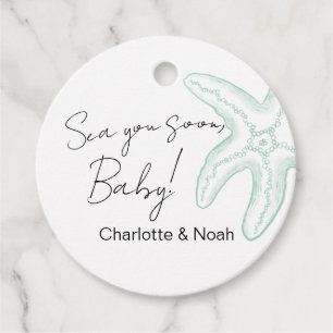 Sea You Soon Baby Shower Favour Tags