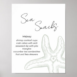 Sea You Soon Baby Shower Food Buffet Poster