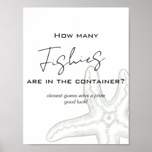 Sea You Soon Baby Shower Guessing Game Poster
