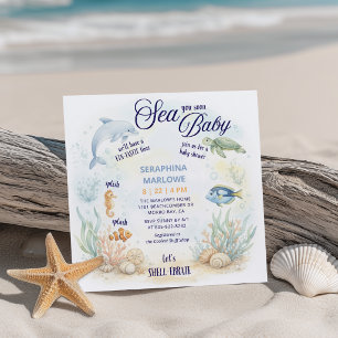 Sea You Soon Baby Shower Invitation