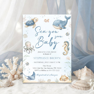 Sea You Soon Baby Shower Invitation