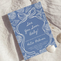 Sea You Soon Baby Shower Invite Blue Coastal Baby