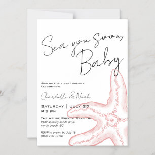Sea You Soon Baby Shower Magnetic Invitation