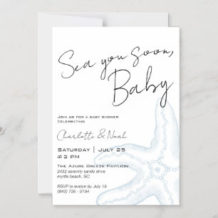 Sea You Soon Baby Shower Magnetic Invitation