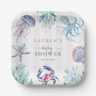 Sea You Soon Baby Shower Party Plates