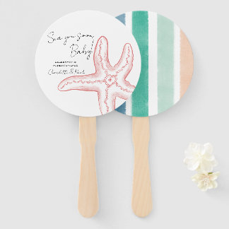 Sea You Soon Baby Shower Set of Fans