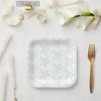 Sea You Soon Baby Shower Starfish Paper Plate