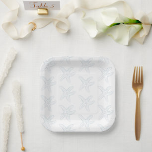 Sea You Soon Baby Shower Starfish Paper Plate
