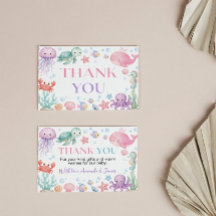 Sea You Soon Baby Shower Thank You Card