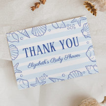 Sea You Soon Baby Shower Thank You Card